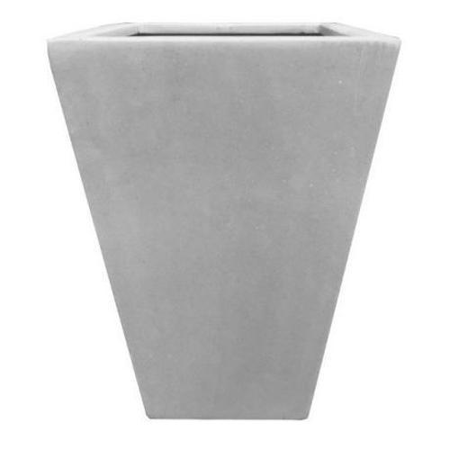 Polystone Contemporary Square Vase - Marble White